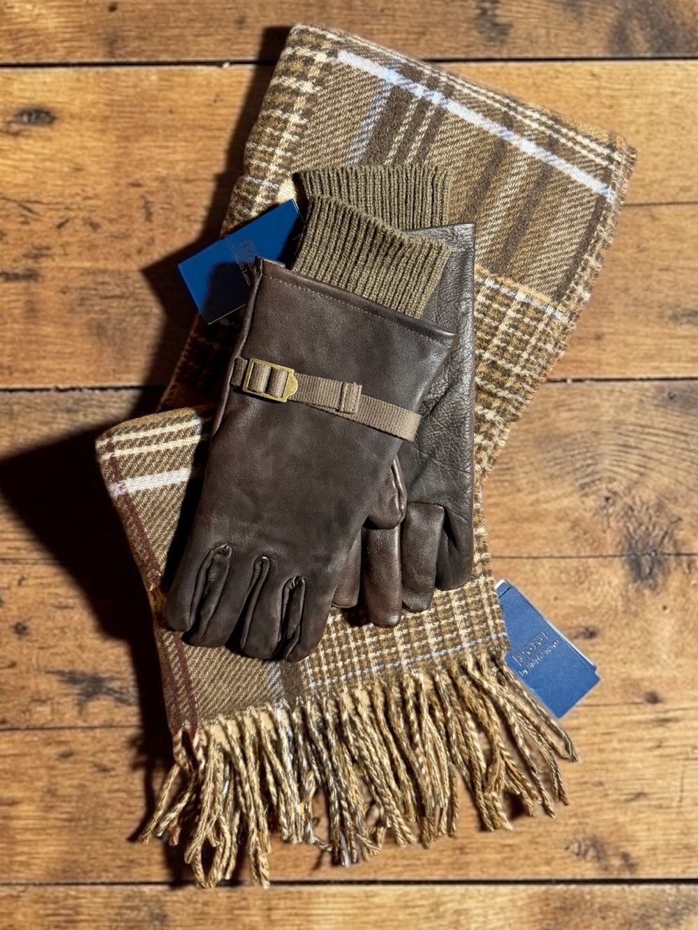 POLO by Ralph Lauren Patchwork/Plaid Oversized Scarf - Picture 8 of 9